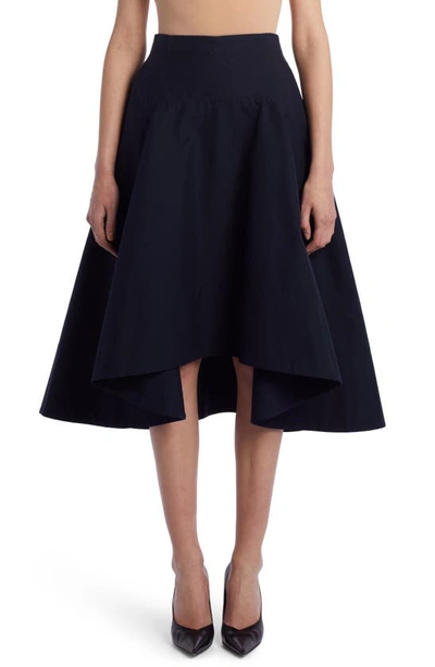 Bottega Veneta Cotton Midi Skirt In Blu
