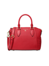 Michael Michael Kors Sienna Medium Leather Messenger Bag In Crimson/gold