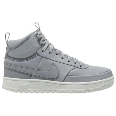 Nike Men's Court Vision Mid Winterized Casual Shoes In Gray/white/gray