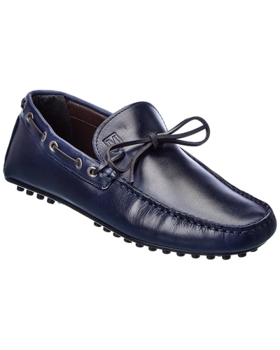 M By Bruno Magli Tino Leather Loafer In Blue