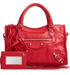 Balenciaga Mini Arena City Leather Satchel - Red In Rouge Cardinal