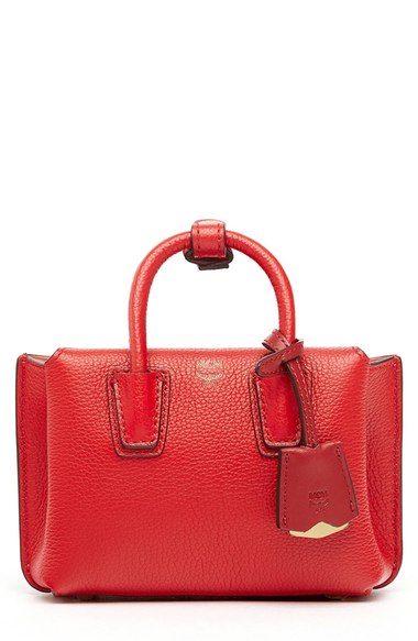 Mcm 'x Mini Milla' Leather Tote In Ruby Red | ModeSens
