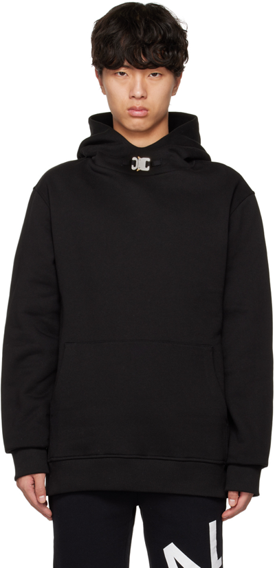 Alyx Metal Buckle Collar Hoodie Black Hoodie With Rollercoaster Buckle - Metal Buckle Collar Hoodie