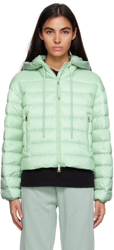 Moncler Sylans Hooded Quilted Jacket In Green