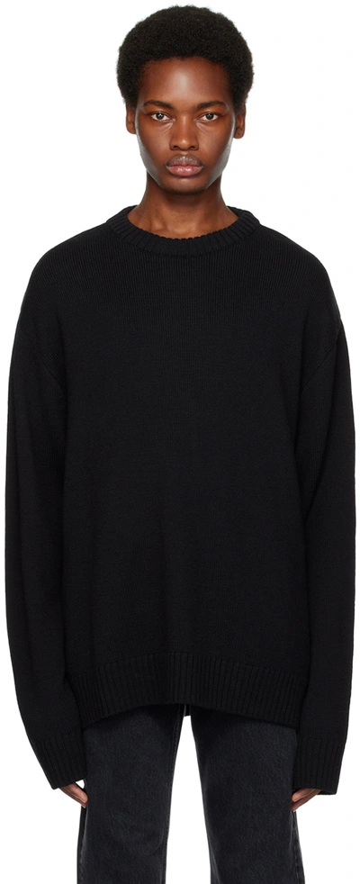 Hope Black Gentle Jumper In Black Melange