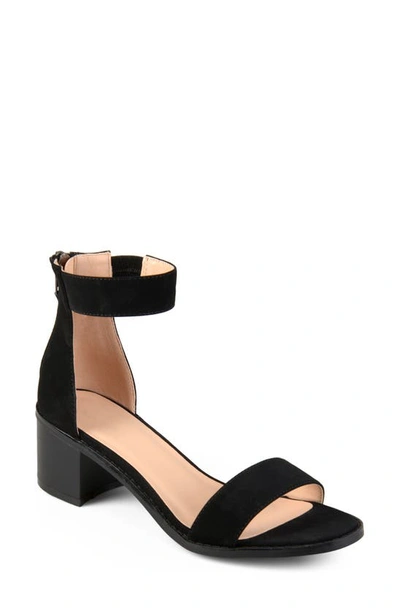 Journee Percy Open Toe Heeled Sandal In Black