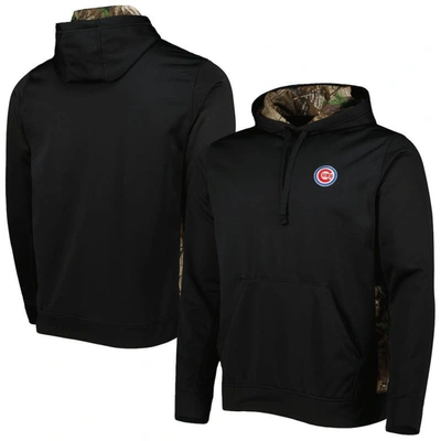 Dunbrooke Men's  Black, Camo Chicago Cubs Ranger Pullover Hoodie In Black,camo