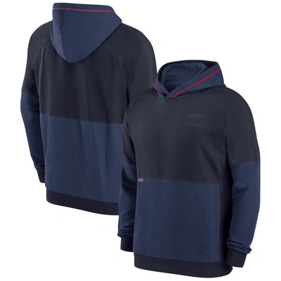 Nike Navy Barcelona Travel Fleece Pullover Hoodie In Blue
