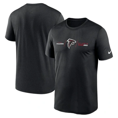 Nike Black Atlanta Falcons Horizontal Lockup Legend Performance T-shirt