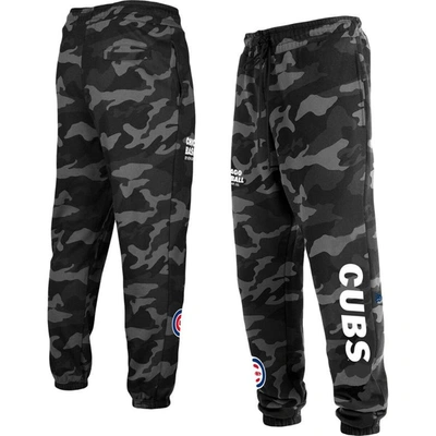 New Era Black Chicago Cubs Camo Jogger Pants