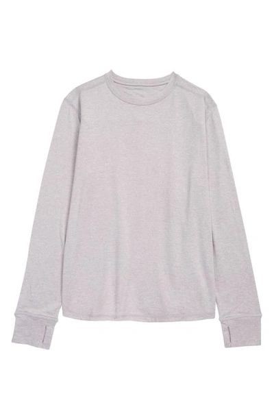 Zella Kids' Restore Long Sleeve T-shirt In Grey Marble