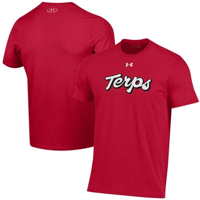 Under Armour Red Maryland Terrapins Throwback Special Game Performance T-shirt