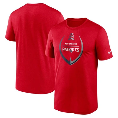 Nike Red New England Patriots Icon Legend Performance T-shirt