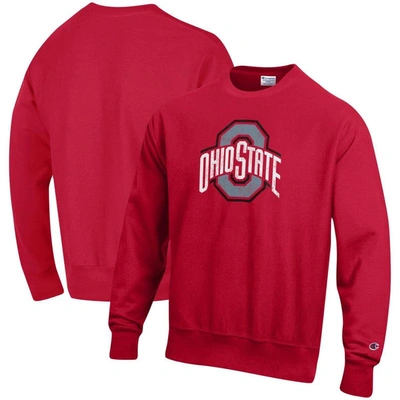 Champion Scarlet Ohio State Buckeyes Vault Logo Reverse Weave Pullover Sweatshirt
