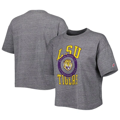 League Collegiate Wear Heather Gray Lsu Tigers Intramural Midi Seal Tri-blend T-shirt