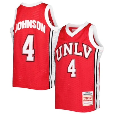 Mitchell & Ness Kids' Youth  Larry Johnson Scarlet Unlv Rebels Swingman Replica Jersey