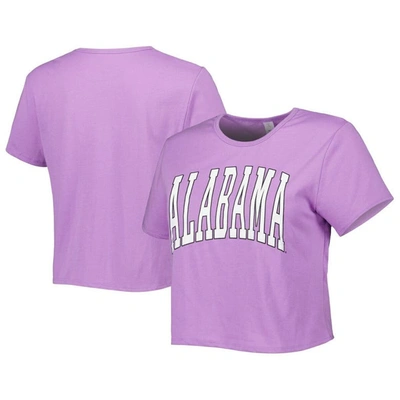 Zoozatz Purple Alabama Crimson Tide Core Fashion Cropped T-shirt