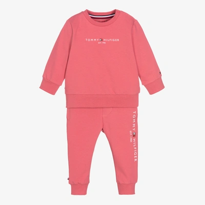Tommy Hilfiger Girls Pink Logo Baby Tracksuit ModeSens