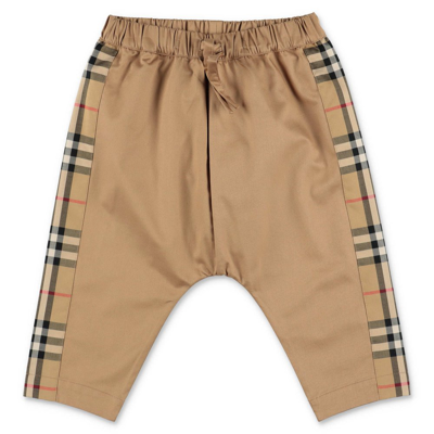 Burberry Beige Checked Baby Trousers