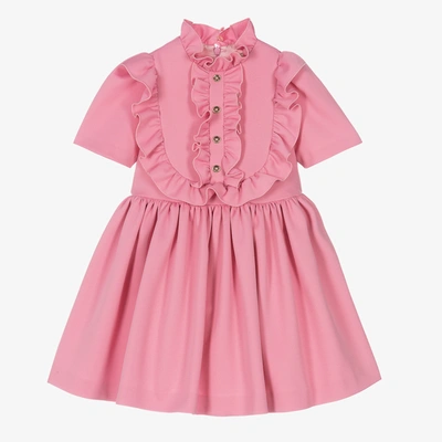 Elie Saab Babies' Girls Pink Piqué Dress