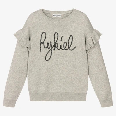 Sonia Rykiel Paris Teen Girls Grey Logo Sweater