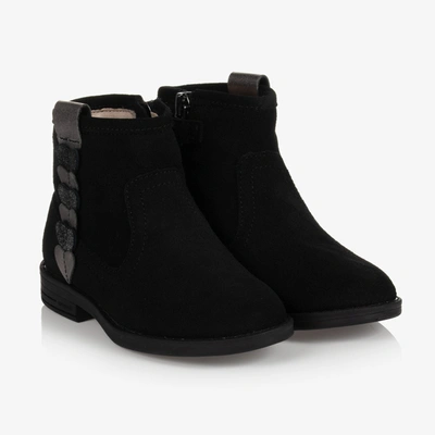 Mayoral Teen Girls Black Suede Boots