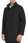 Kenneth Cole New York Melton Walker Coat In Black
