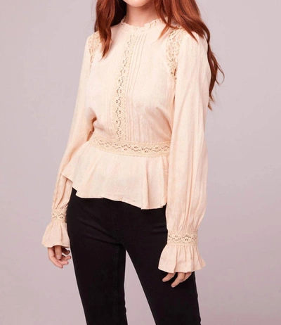 Band Of Gypsies Shirley Victorian Lace Blouse In Ivory In Multi