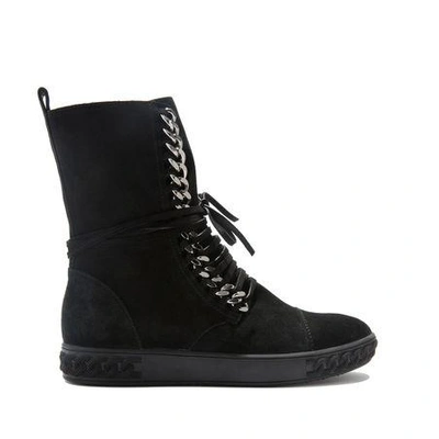 Casadei Lace-up Boots In Black