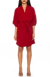 Alexia Admor Dolman Sleeve Wrap Dress In Red