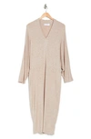 Renee C Dolman Sleeve Sweater Dress In Taupe