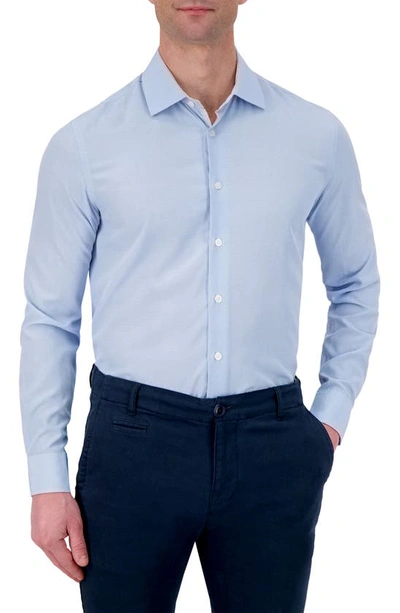 Report Collection Slim Fit Long Sleeve 4-way Stretch Shirt In Light Blue 49