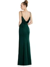 After Six Draped Cowl-back Princess Line Dress In Evergreen