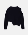 Stella Mccartney S-wave Regenerated Cashmere Cut-out Jumper In Navy