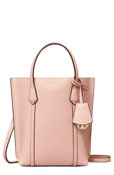 Tory Burch Perry Mini Crossbody Tote In Shell Pink/brass | ModeSens
