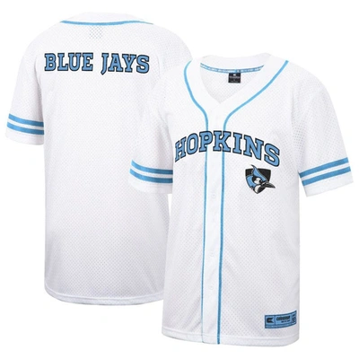 Colosseum White Johns Hopkins Blue Jays Free-spirited Full-button Baseball Jersey