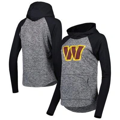 G-iii 4her By Carl Banks Heathered Gray/black Washington Commanders Championship Ring Raglan Pullove In Heather Gray