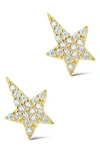 Sterling Forever 14k Yellow Gold Plated Sterling Silver Cubic Zirconia Star Stud Earrings
