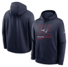 Nike Navy New England Patriots City Code Club Fleece Pullover Hoodie In Blue