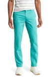 14th & Union The Wallin Stretch Twill Trim Fit Chino Pants In Teal China