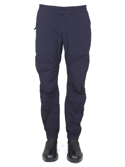 Ten C Trousers With Elastic Waistband In Blue