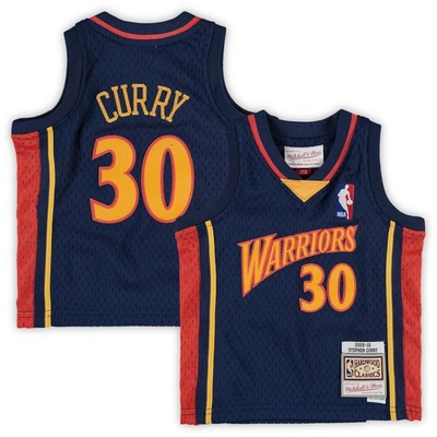 Mitchell & Ness Babies' Infant  Stephen Curry Navy Golden State Warriors Historic Logo Jersey