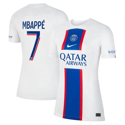 Nike Kylian Mbappe White Paris Saint-germain 2022/23 Third Breathe Stadium Replica Player Jersey