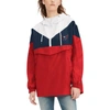 Tommy Hilfiger Navy/red Washington Capitals Staci Half-zip Windbreaker Jacket