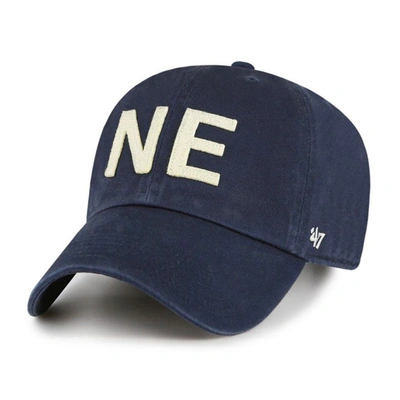 47 Brand '47 Navy New England Patriots Finley Clean Up Adjustable Hat