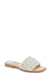 Dolce Vita Women's Iddie Plush Woven Slide Sandals Women's Shoes In Ivory
