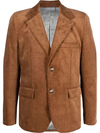 Vtmnts Corduroy Single-breasted Blazer In Brown