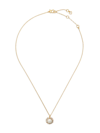 Kate Spade Candy Shop Imitation Pearl Halo Pendant Necklace, 17" + 3" Extender In Gold