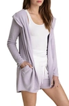 Barefoot Dreams Cozychic Ultra Lite™ Hooded Cardigan In Soft Violet