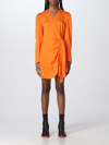 Msgm Dress  Woman Color Orange